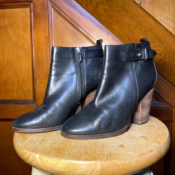 Coach Black Chelsea Brown Heel Boots - Size 6, Pre-owned, Good Condition - Picture 1 of 16